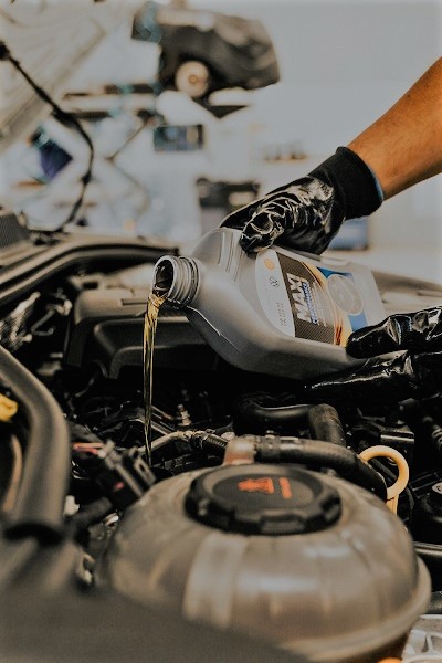 Oil Poured into Engine